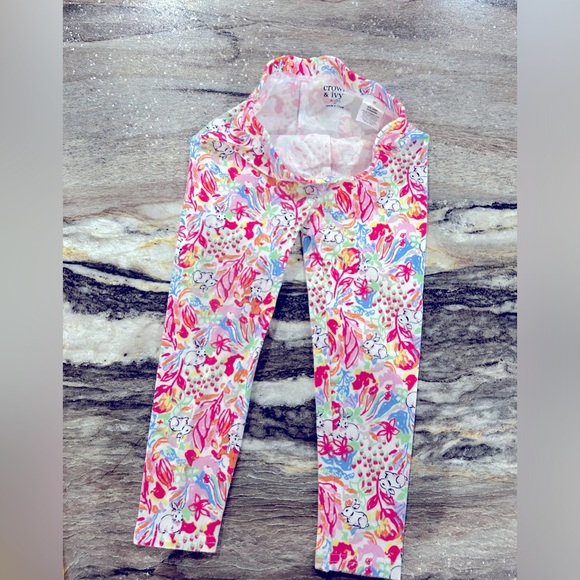 Crown & Ivy Kids- Spring Bunny Leggings- Size 3T - Picture 5 of 6